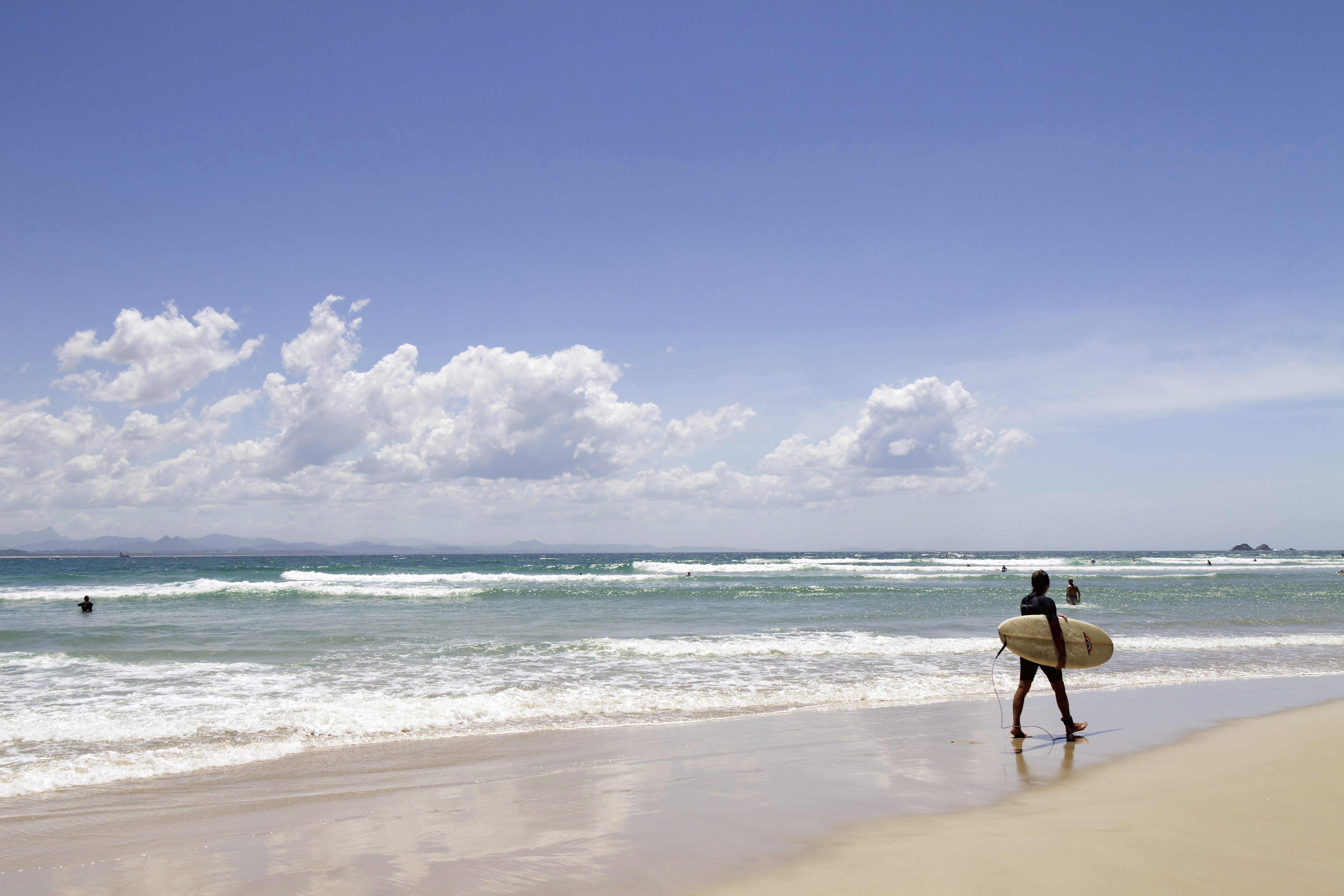 Peaceful beach surf