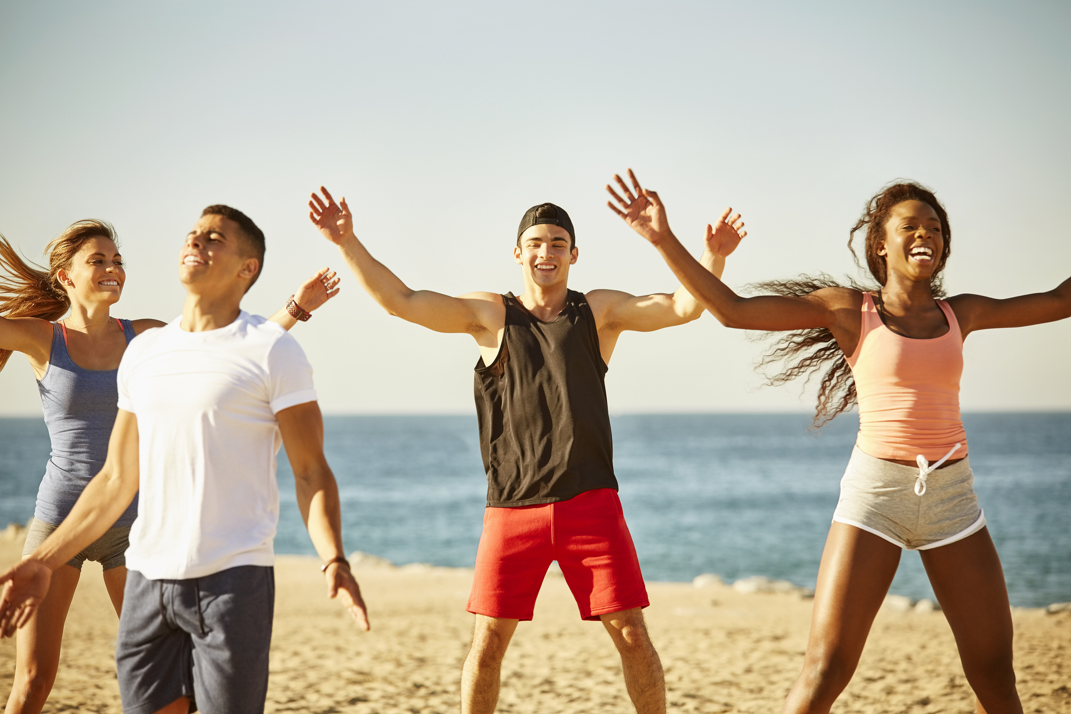 Group fun on the beach