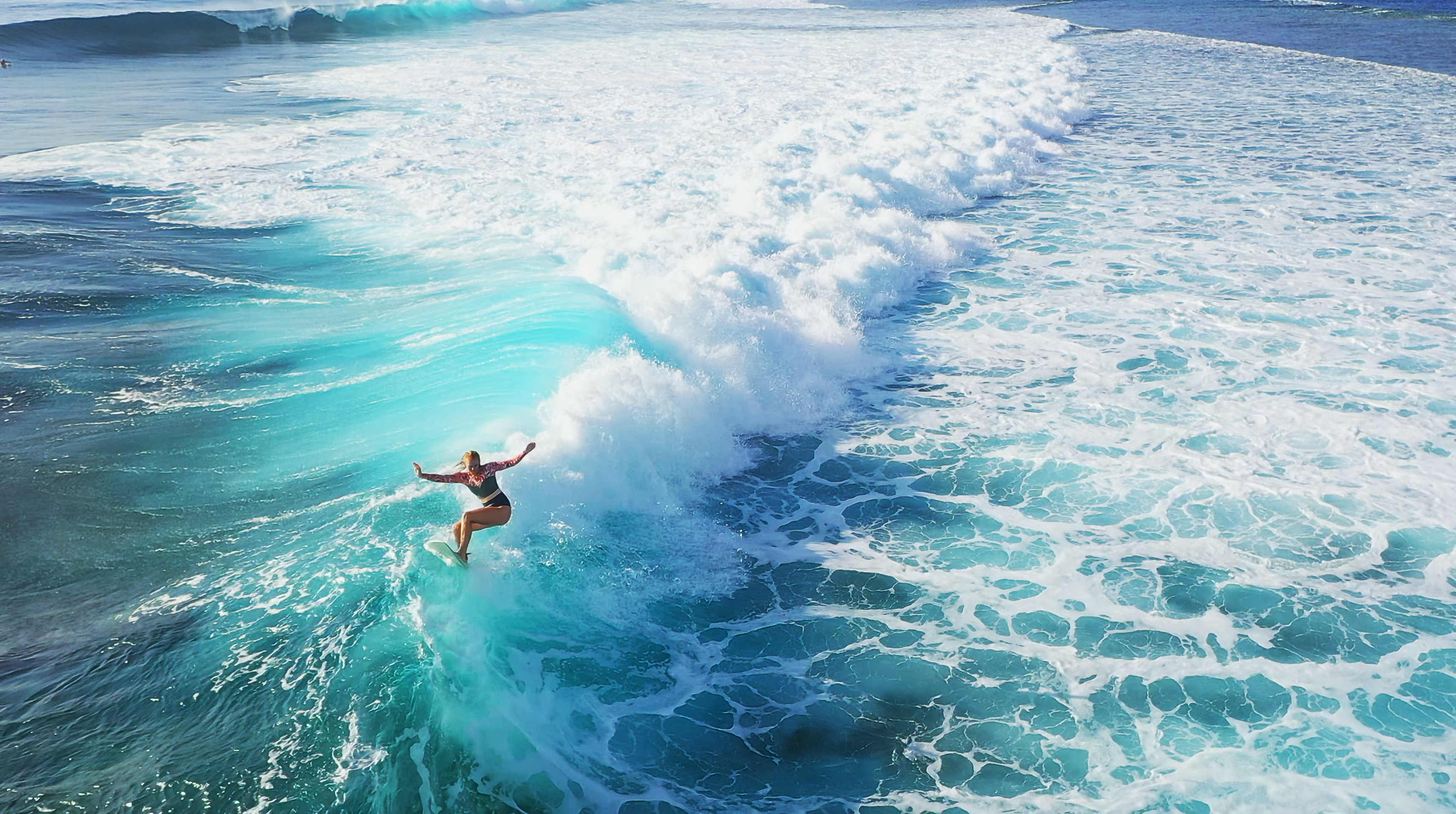 Aerial surf shot